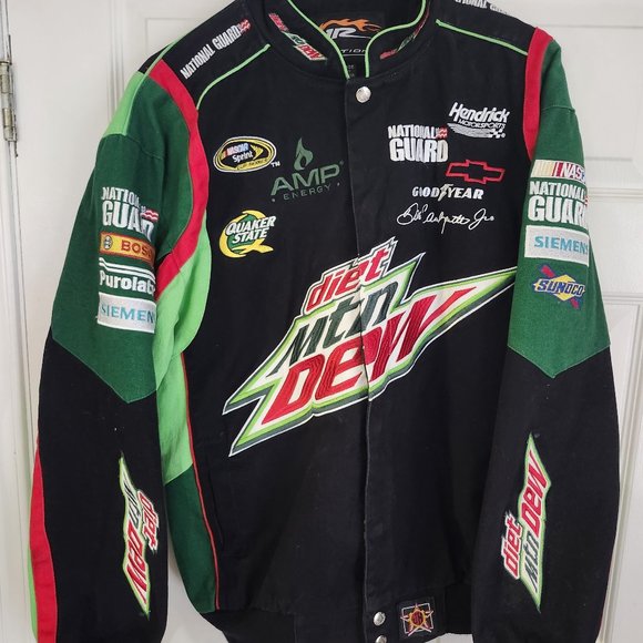 08. 03-06-01 4. #88 Dale Jr Mountain Dew National Guard NASCAR Jacket with Adjus - Picture 1 of 6